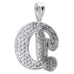 Large Diamond Initial Letter Pendant For Men 10K Yellow Gold White Blue Diamonds 11 Large Diamond Initial Letter Pendant For Men 10K Yellow Gold White Blue Diamonds -Jewelry Sales Store 018028 backwh