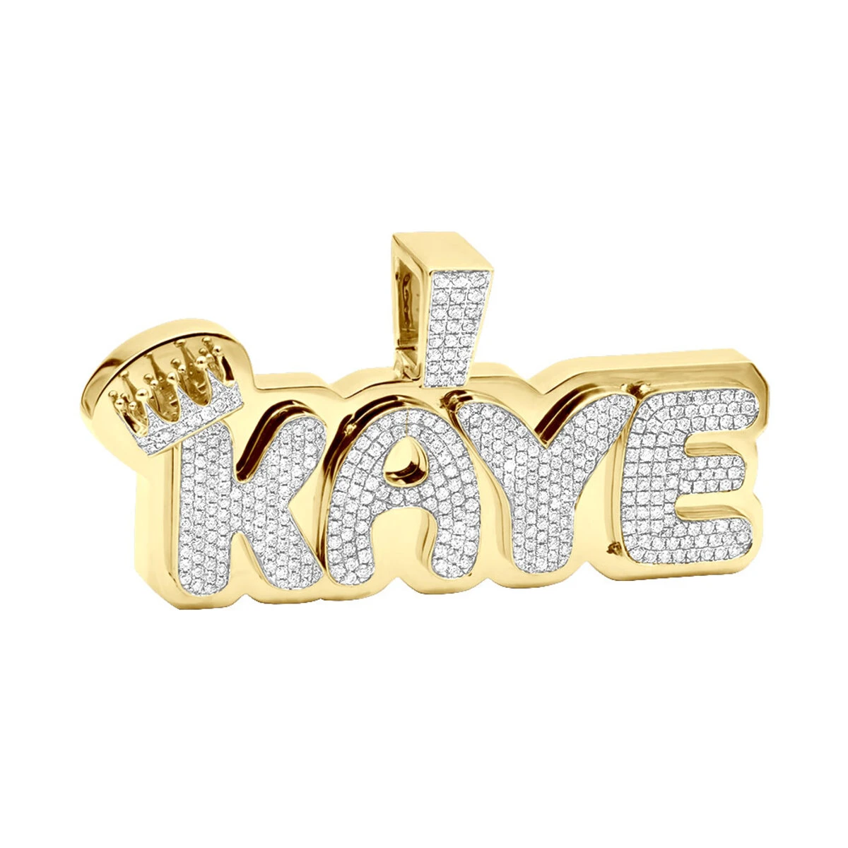 10K Rose Gold 2.5 Carat Diamond Name Plate Pendant For Men And Women 2 10K Rose Gold 2.5 Carat Diamond Name Plate Pendant For Men And Women - Image 2