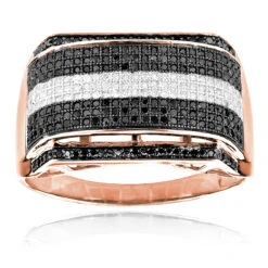 White And Black Diamonds Ring 0.84ct 10K White Gold Men's Diamond Band -Jewelry Sales Store 10k black and white diamond ring 084ct p 42280 ro