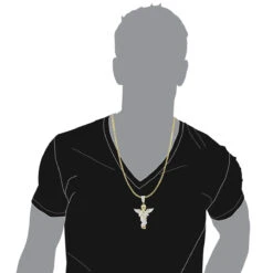 10K Yellow Gold Diamond Baby Angel Pendant For Men 1ct By Luxurman -Jewelry Sales Store 10k gold diamond baby angel pendant for men 13ct by luxurman bodye