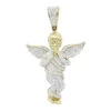 10K Yellow Gold Diamond Baby Angel Pendant For Men 1ct By Luxurman
