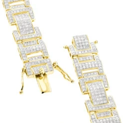 10K White Gold Men's Diamond Bracelet 3.22ct -Jewelry Sales Store 10k gold diamond bracelet 322ct p 43460 backye