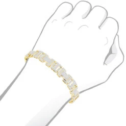 10K White Gold Men's Diamond Bracelet 3.22ct -Jewelry Sales Store 10k gold diamond bracelet 322ct p 43460 bodye