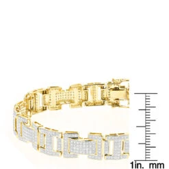 10K White Gold Men's Diamond Bracelet 3.22ct -Jewelry Sales Store 10k gold diamond bracelet 322ct p 43460 rulerye