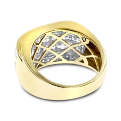 10K Yellow Gold Diamond Men's Ring 2.25ct Unique Diamond Wedding Band 9 10K Yellow Gold Diamond Men's Ring 2.25ct Unique Diamond Wedding Band -Jewelry Sales Store 10k gold diamond mens ring 225ct unique diamond wedding band backye