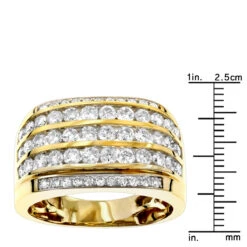 10K Yellow Gold Diamond Men's Ring 2.25ct Unique Diamond Wedding Band 11 10K Yellow Gold Diamond Men's Ring 2.25ct Unique Diamond Wedding Band -Jewelry Sales Store 10k gold diamond mens ring 225ct unique diamond wedding band rulerye