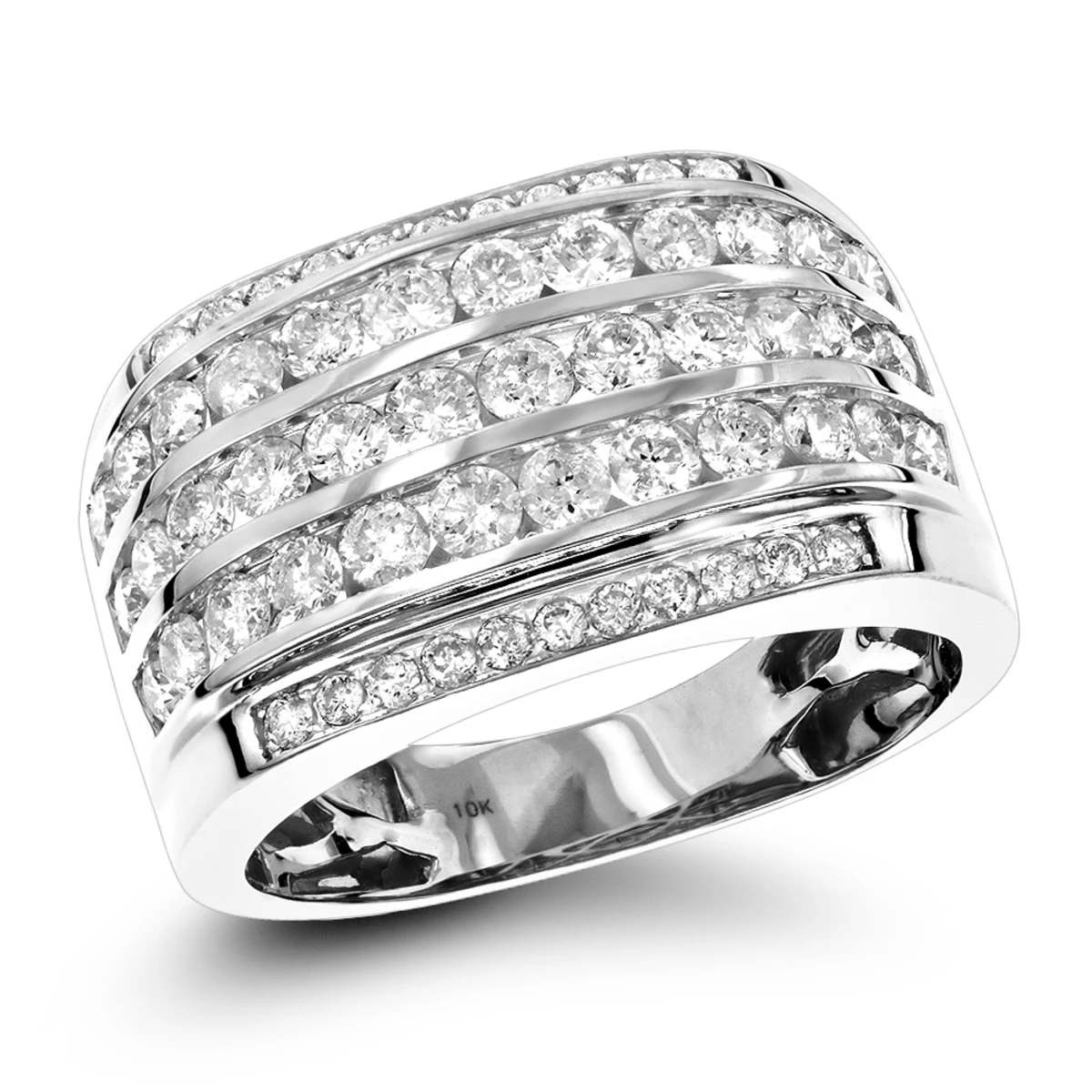 10K Yellow Gold Diamond Men's Ring 2.25ct Unique Diamond Wedding Band 2 10K Yellow Gold Diamond Men's Ring 2.25ct Unique Diamond Wedding Band - Image 2