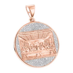 10K Yellow Gold Last Supper Diamond Pendant For Men Medallion By Luxurman 8 10K Yellow Gold Last Supper Diamond Pendant For Men Medallion By Luxurman -Jewelry Sales Store 10k gold last supper diamond pendant for men medallion by luxurman ro