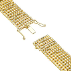 Hip Hip 10K Yellow Gold 8-Row Tennis Diamond Bracelet For Men 10 Carats 12 Hip Hip 10K Yellow Gold 8-Row Tennis Diamond Bracelet For Men 10 Carats -Jewelry Sales Store 10k gold mens 8 row diamond bracelet 825ct p 6025 backye