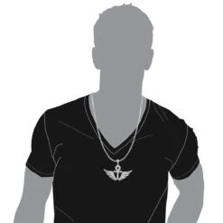 10K White Gold Men's Diamond Ankh Pendant Cross With Wings 3.33ct By Luxurman -Jewelry Sales Store 10k gold mens diamond ankh pendant cross with wings 333ct by luxurman bodwh