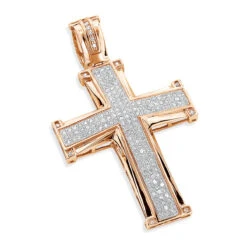 10K White Gold Round Diamond Cross Pendant 1ct -Jewelry Sales Store 10k gold round diamond cross pendant 100ct p 22435 ro