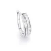 Single 14K White Gold Baguette Diamond Hoop Earring For Men 0.25ct