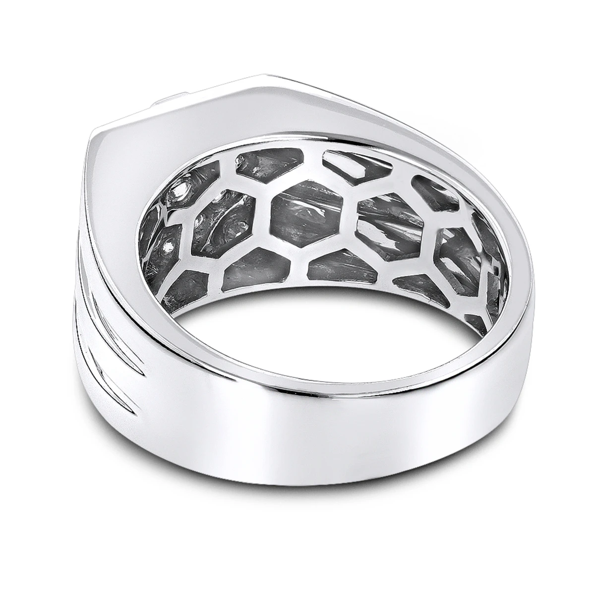 14K White Gold Designer Diamond Ring 0.65ct 4 14K White Gold Designer Diamond Ring 0.65ct - Image 4