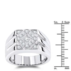 14K White Gold Designer Diamond Ring 0.65ct 11 14K White Gold Designer Diamond Ring 0.65ct -Jewelry Sales Store 14k designer diamond ring 065ct p 40410 rulerwh