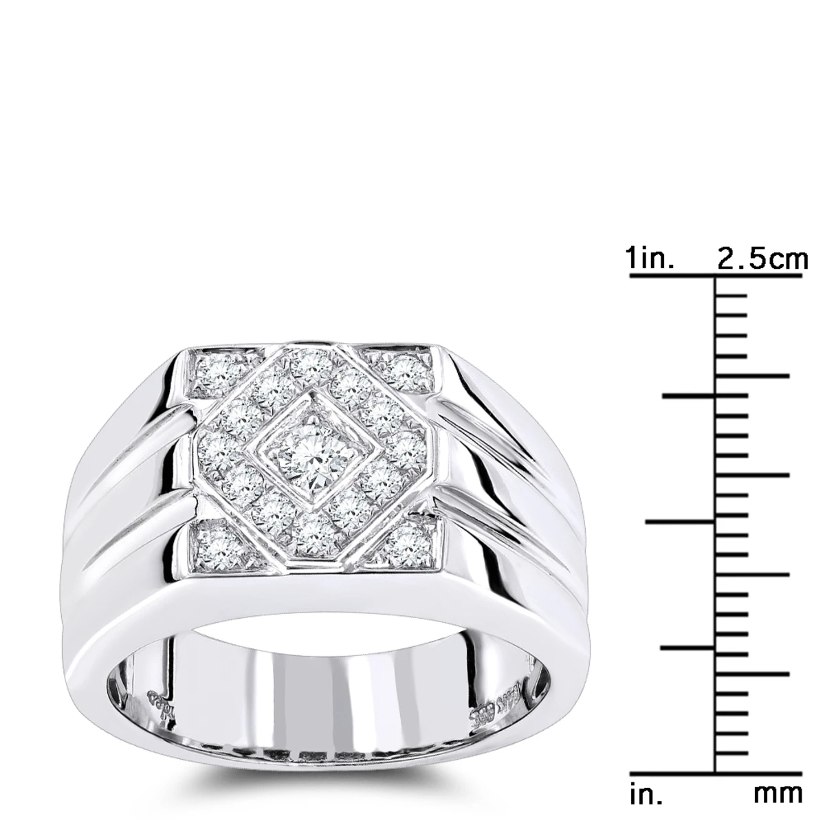 14K White Gold Designer Diamond Ring 0.65ct 6 14K White Gold Designer Diamond Ring 0.65ct - Image 6