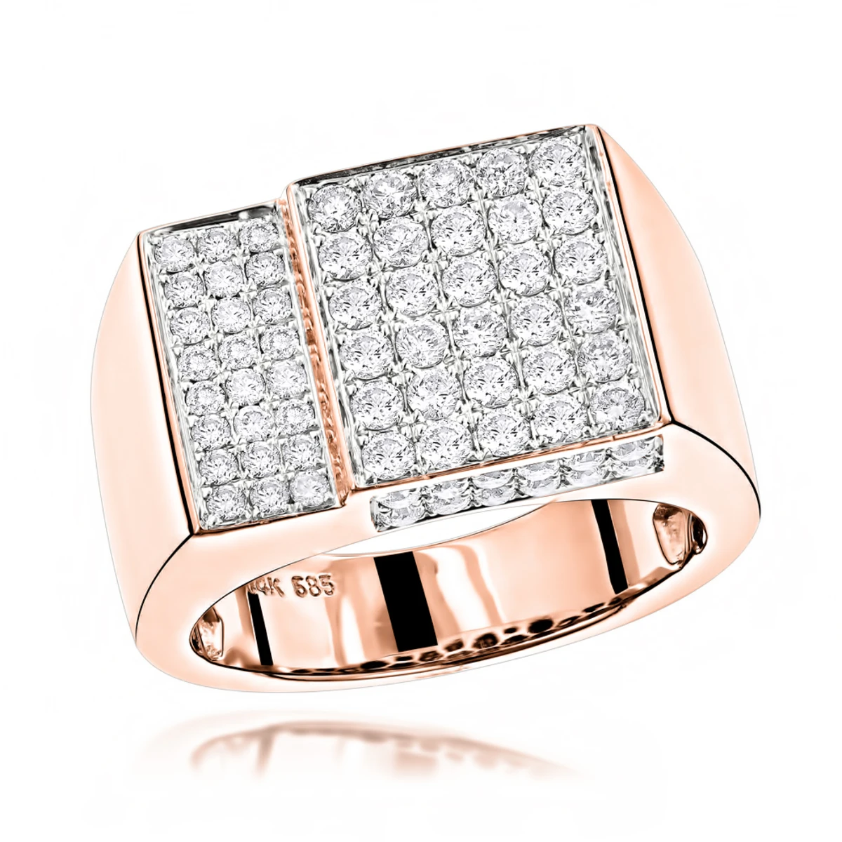 14K White Gold Designer Diamond Ring 1.55ct 3 14K White Gold Designer Diamond Ring 1.55ct - Image 3