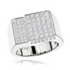 14K White Gold Designer Diamond Ring 1.55ct