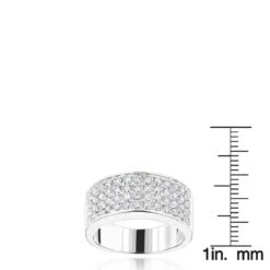 14K White Gold Designer Diamond Wedding Band 1.82ct 11 14K White Gold Designer Diamond Wedding Band 1.82ct -Jewelry Sales Store 14k designer diamond wedding band 182ct p 40464 rulerwh