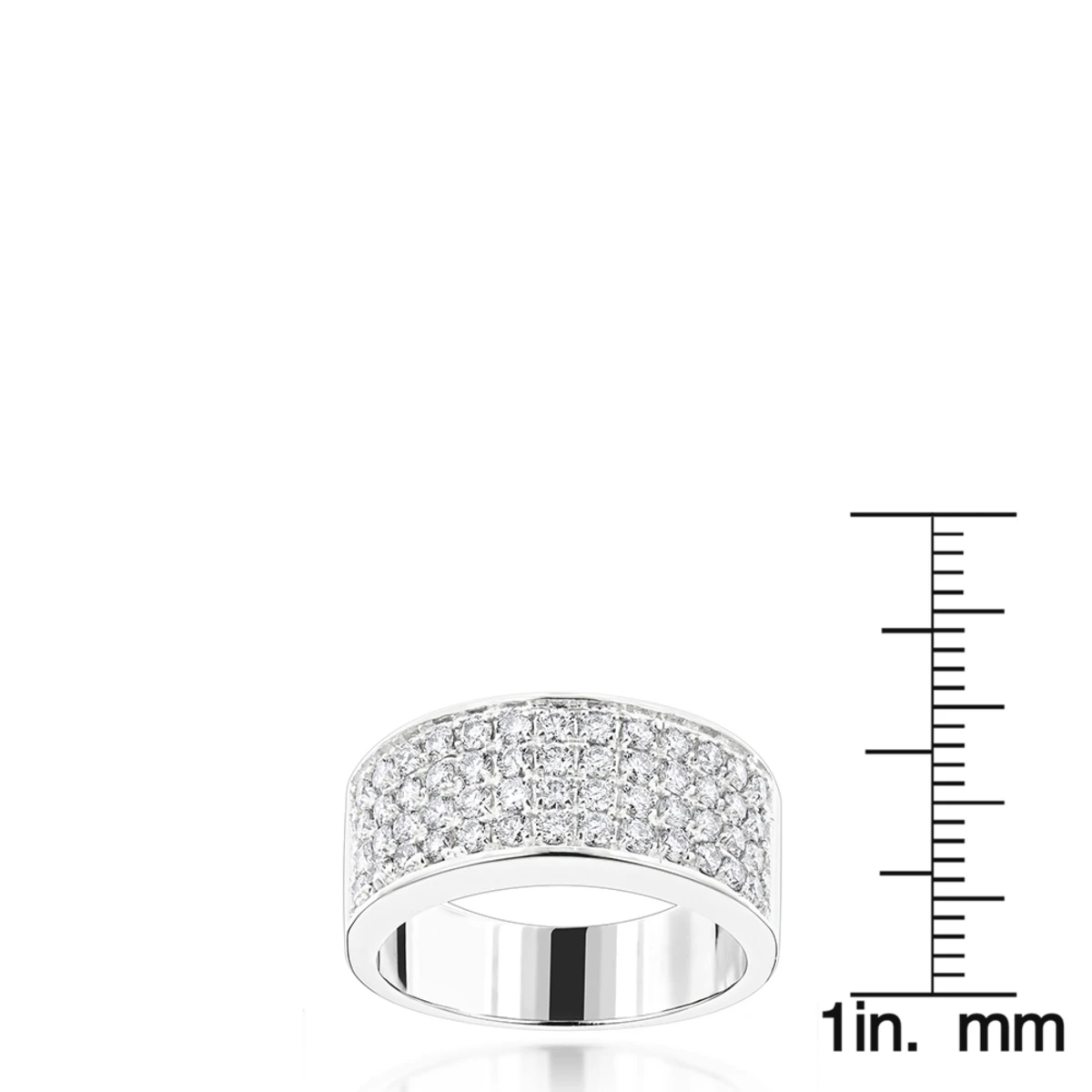 14K White Gold Designer Diamond Wedding Band 1.82ct 6 14K White Gold Designer Diamond Wedding Band 1.82ct - Image 6
