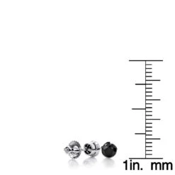 14K White Gold Black Diamond Earrings Bezel Set Studs 0.50ct -Jewelry Sales Store 14k gold black diamond earrings bezel set studs 050ct p 6045 rulerwh