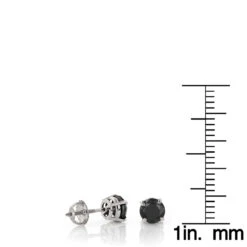 14K White Gold Black Diamond Stud Earrings Prong Set 0.75ct -Jewelry Sales Store 14k gold black diamond stud earrings prong set 075ct p 6053 rulerwh