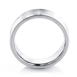 14K White Gold Concave Men's Wedding Band 6mm -Jewelry Sales Store 14k gold concave mens wedding band 4