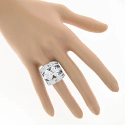 14K White Gold Criss Cross Diamond Ring 2.20ct -Jewelry Sales Store 14k gold criss cross diamond ring 220ct p 7230 bodwh