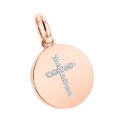 14K Yellow Gold Cross In A Circle Diamond Pendant 0.11ct -Jewelry Sales Store 14k gold cross in a circle diamond pendant 011ct p 27294 ro