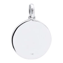 14K White Gold Cross In A Circle Diamond Pendant 0.33ct -Jewelry Sales Store 14k gold cross in a circle diamond pendant 033ct p 27295 back white