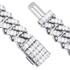 14K Yellow Gold Cuban Link Diamond Bracelet For Men 12mm 1/2in 24.5ct -Jewelry Sales Store 14k gold cuban link diamond bracelet for men 12mm 12in 245ct 804085 clasp white