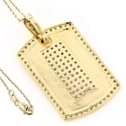 14K Yellow Gold Diamond Dog Tag Military Pendant 1.95ct 8 14K Yellow Gold Diamond Dog Tag Military Pendant 1.95ct -Jewelry Sales Store 14k gold diamond dog tag military pendant 195ct p 6987 backye