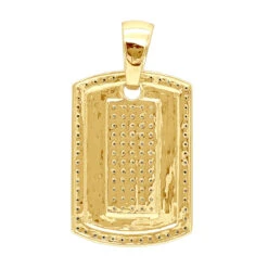 14K Yellow Gold Diamond Dog Tag Pendant White And Blue Diamonds 1.95ct -Jewelry Sales Store 14k gold diamond dog tag pendant white and blue diamonds 195ct backye