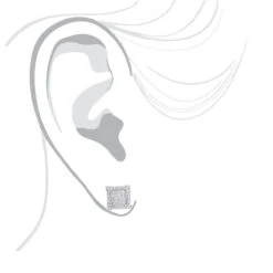 14K White Gold Diamond Earring For Men Single Stud Princess Round Diamonds 0.5ct 12 14K White Gold Diamond Earring For Men Single Stud Princess Round Diamonds 0.5ct -Jewelry Sales Store 14k gold diamond earring for men single stud princess round diamonds 0 5ct bodwh