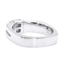 14K White Gold Diamond Men's Wedding Ring 0.60ct 6mm -Jewelry Sales Store 14k gold diamond mens wedding ring 060ct p 25539 backwh