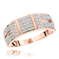 14K Yellow Gold Diamond Ring W Round Princess Diamonds 0.85ct -Jewelry Sales Store 14k gold diamond ring w round princess diamonds 086ct p 7209 ro