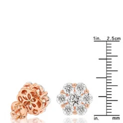 14K White Gold Earrings Round Diamond Clusters 3.5ct -Jewelry Sales Store 14k gold earrings round diamond clusters 395ct p 5912 rulerro