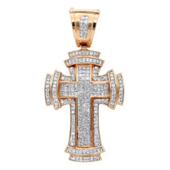 14K White Gold Invisible Set Diamond Cross Pendant 2.19ct -Jewelry Sales Store 14k gold invisible set diamond cross pendant 219ct p 6584 ro