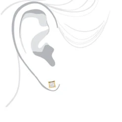 14K Yellow Gold Invisible Set Diamond Stud Earrings 0.28ct -Jewelry Sales Store 14k gold invisible set diamond stud earrings 028ct p 5879 bodye