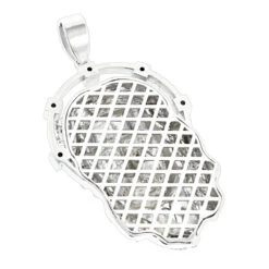 Hip Hop 14K White Gold Jesus Face Diamond Pendant For Men 3.55ct -Jewelry Sales Store 14k gold jesus face diamond pendant 355ct p 181 backwh