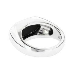 14K White Gold Men's Black Onyx Ring 8.9mm -Jewelry Sales Store 14k gold mens black onyx ring p 27998 backwh