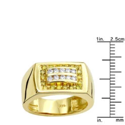 14K Yellow Gold Men's Diamond Pinky Ring White Yellow 0.60ct -Jewelry Sales Store 14k gold mens diamond pinky ring white yellow 060ct p 225 rulerye