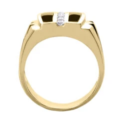 14K White Gold Men's Diamond Ring 0.28ct -Jewelry Sales Store 14k gold mens diamond ring 028ct p 27854 back yellow 20220426