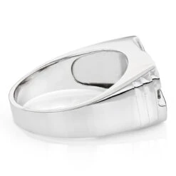 Black Onyx 14K White Gold Men's Diamond Ring 0.30ct -Jewelry Sales Store 14k gold mens diamond ring 030ct p 27944 backwh