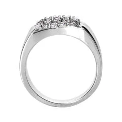 14K White Gold Men's Diamond Ring 0.65ct -Jewelry Sales Store 14k gold mens diamond ring 065ct p 27983 back white 20220426