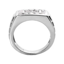 14K White Gold Men's Diamond Ring 0.78ct 13.1mm 6 14K White Gold Men's Diamond Ring 0.78ct 13.1mm -Jewelry Sales Store 14k gold mens diamond ring 078ct p 27919 back white 20220426