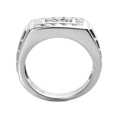 14K White Gold Men's Diamond Ring 0.78ct 13.1mm 3 14K White Gold Men's Diamond Ring 0.78ct 13.1mm - Image 3