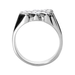 14K White Gold Men's Diamond Ring 0.80ct 12.6mm -Jewelry Sales Store 14k gold mens diamond ring 080ct p 27987 back white 20220426