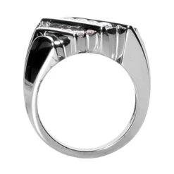 14K White Gold Men's Diamond Ring 1.04ct 10.8mm -Jewelry Sales Store 14k gold mens diamond ring 104ct p 27851 back white 20220426