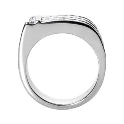 14K White Gold Men's Diamond Ring 1.10ct -Jewelry Sales Store 14k gold mens diamond ring 110ct p 27873 back white 20220426