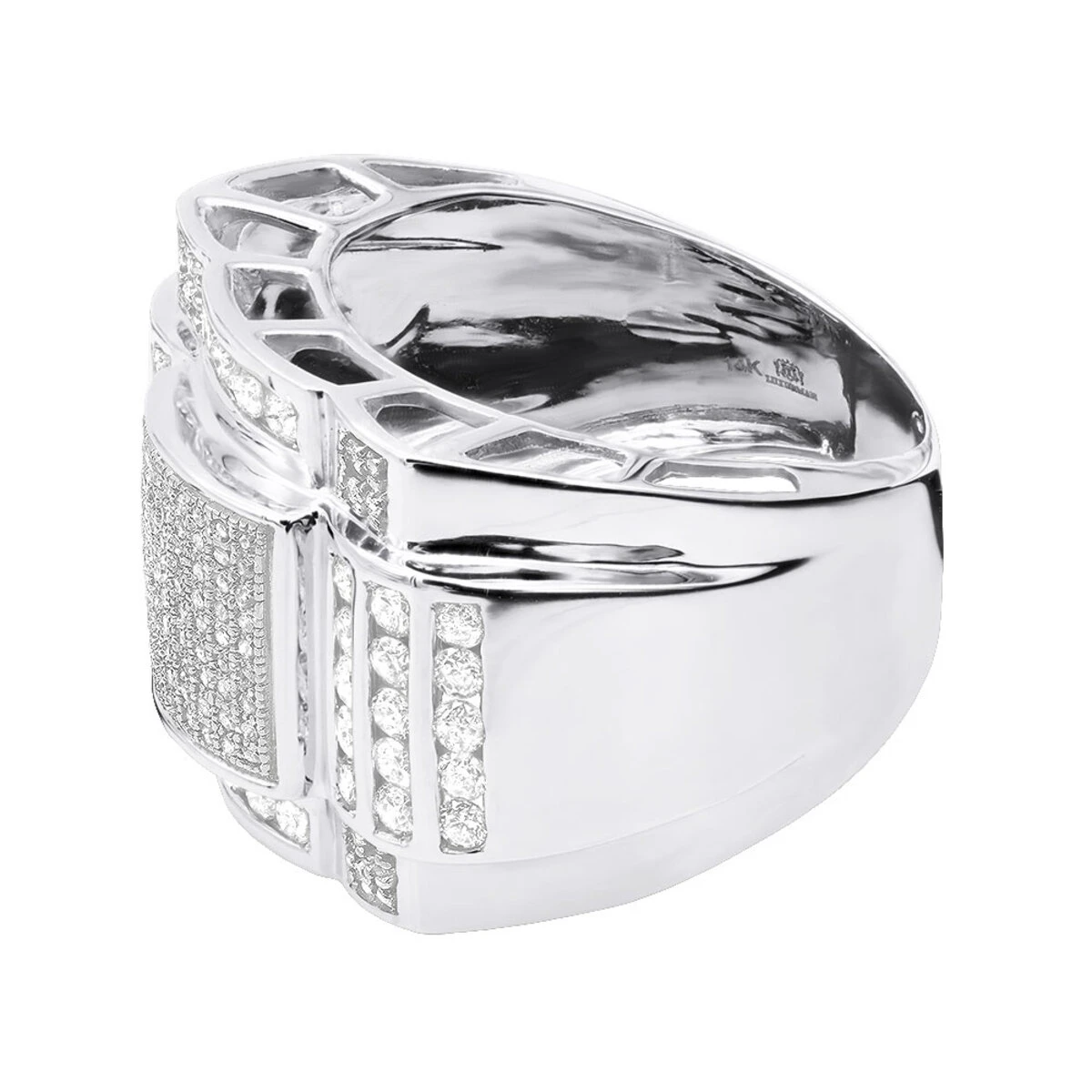 14K Yellow Gold Men's Diamond Ring 1.15ct 4 14K Yellow Gold Men's Diamond Ring 1.15ct - Image 4